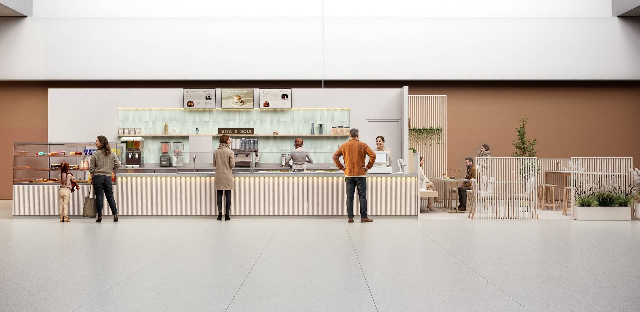 Die Vita & Soul Theke im Bodensee-Center Friedrichshafen mit Gästen